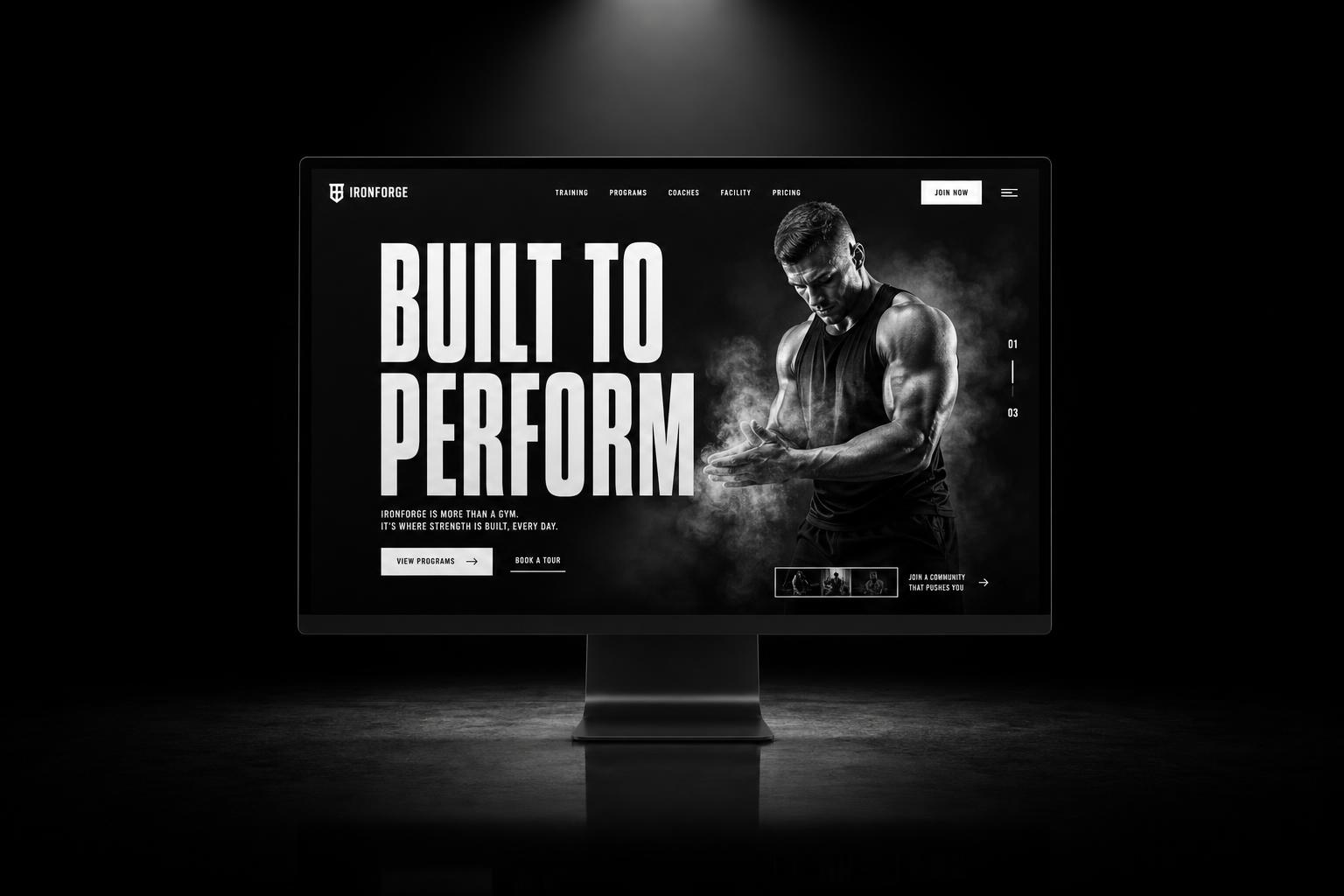 Ironforge — Fitness Gym website by PrimedWeb